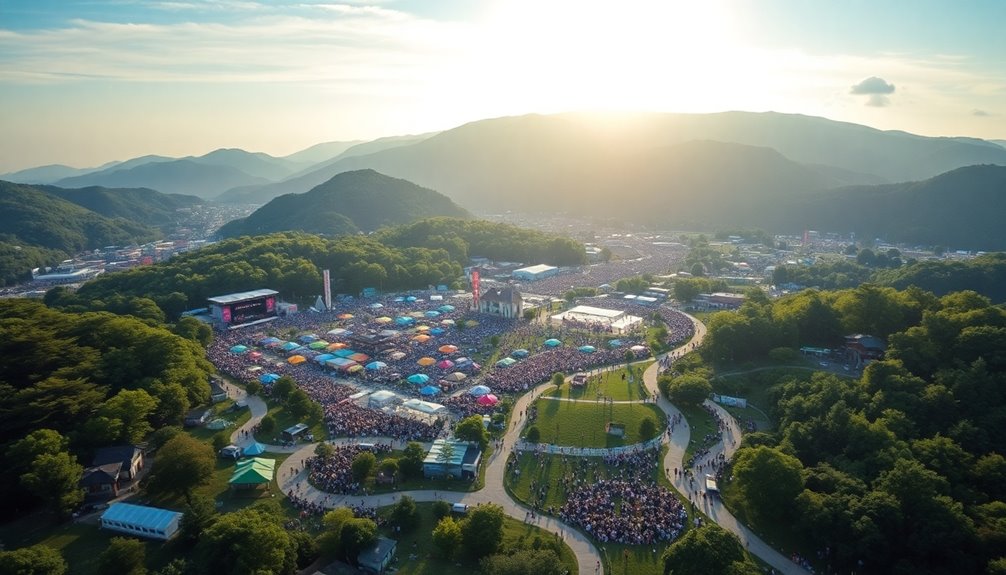 festival stages and layout