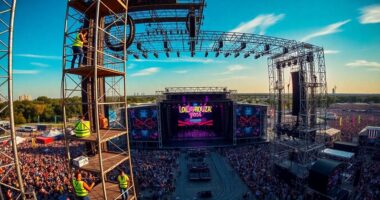 lollapalooza stage construction process