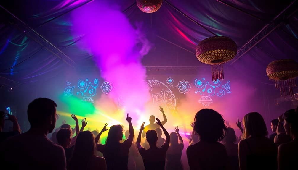 underground music festival atmosphere