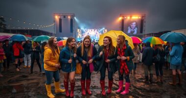 festival comfort in rain