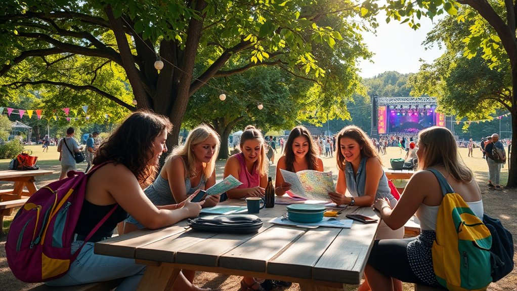 group festival trip planning