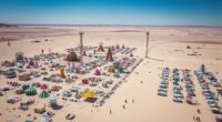 temporary desert city construction