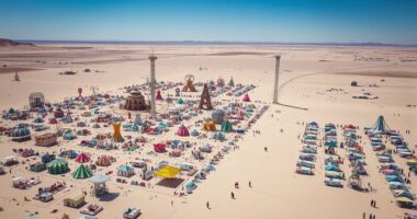 temporary desert city construction