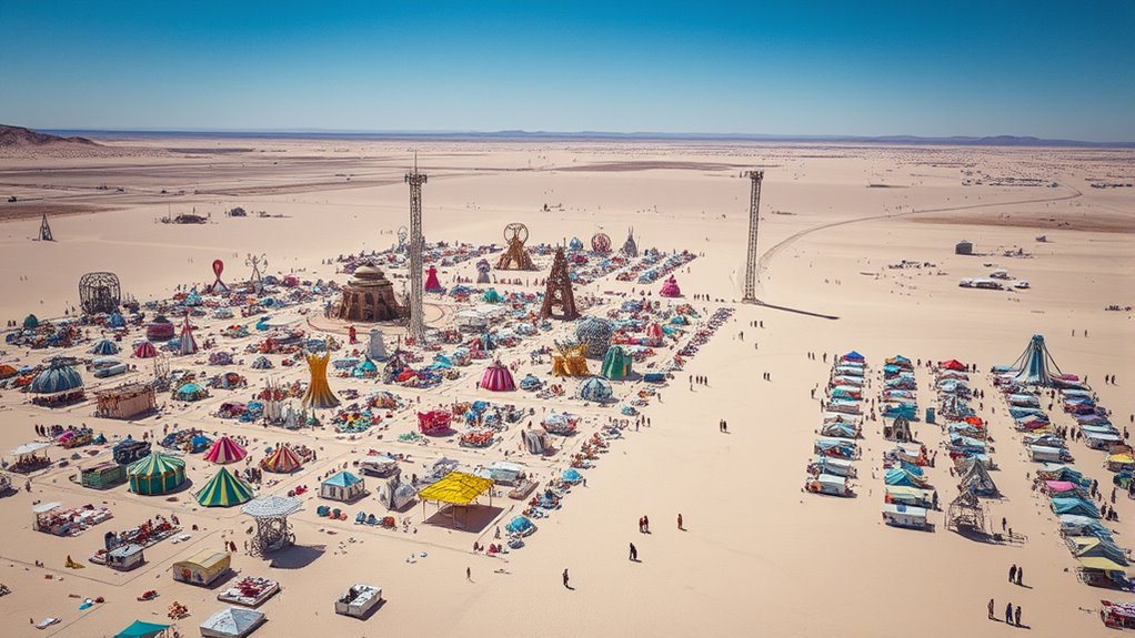 temporary desert city construction