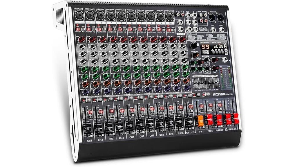 12 channel bluetooth audio mixer