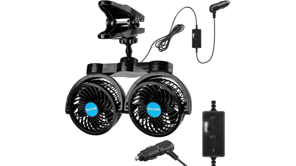 12v dual head fan