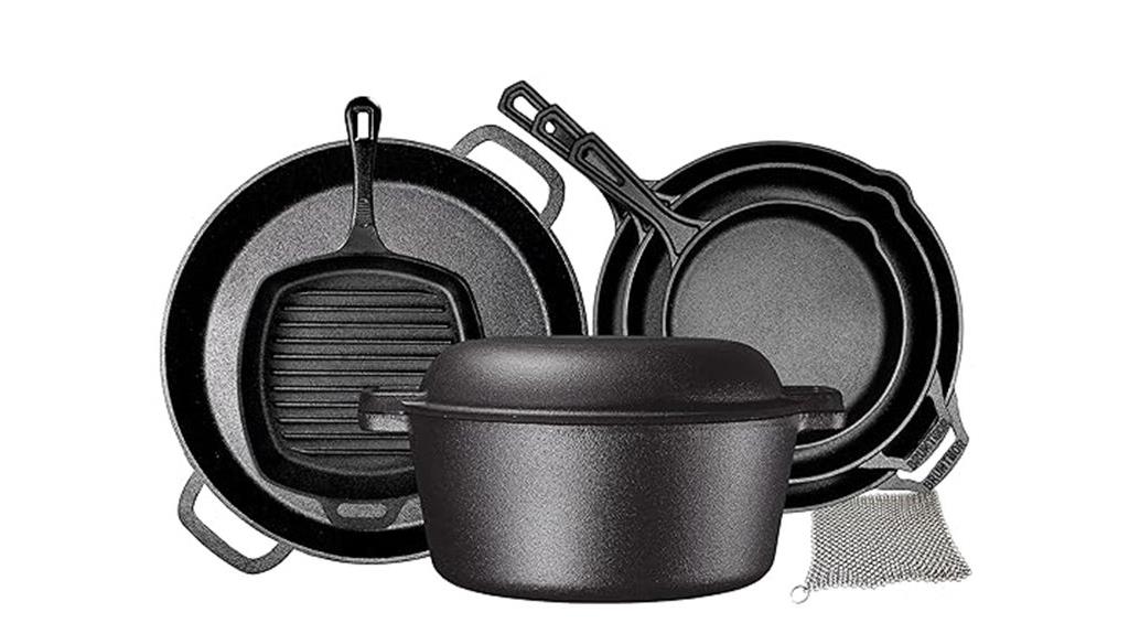 8 piece cast iron set