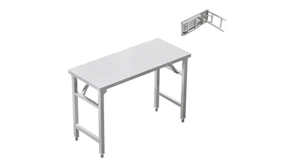 adjustable corner stainless table