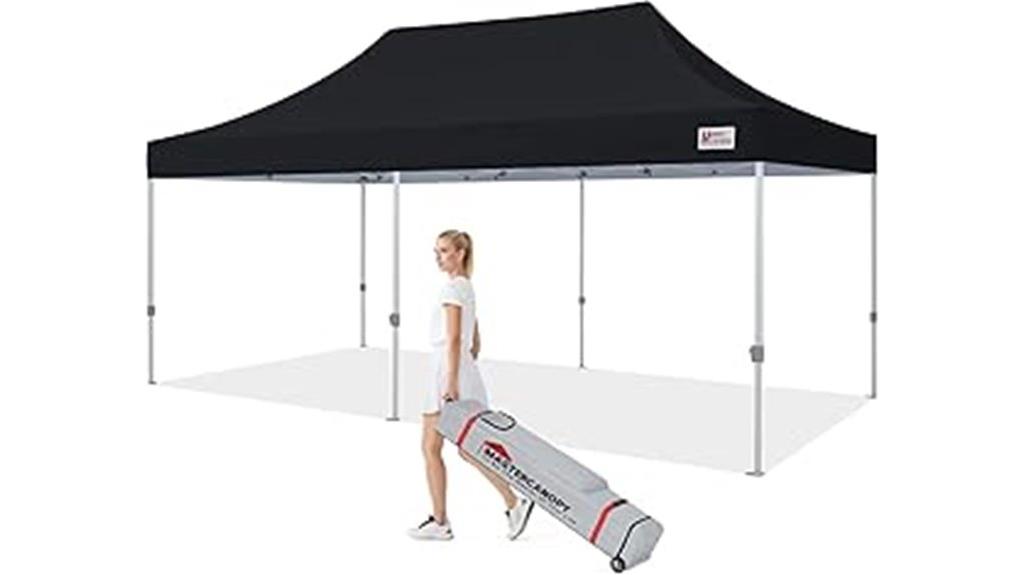 black 10x20 instant shelter
