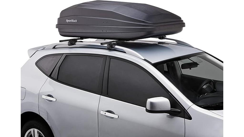 black rear opening cargo box