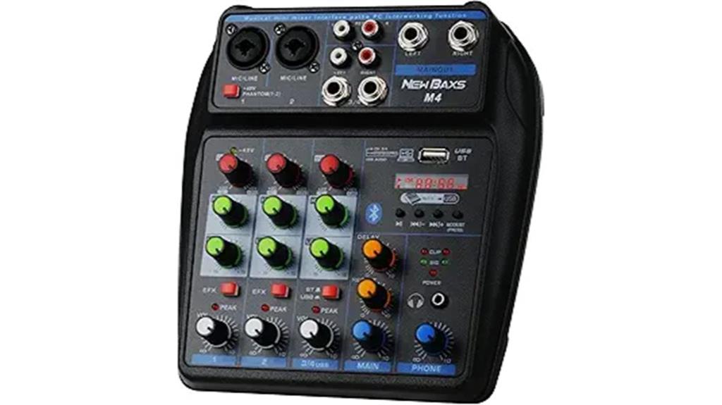 bluetooth 4 channel dj mixer