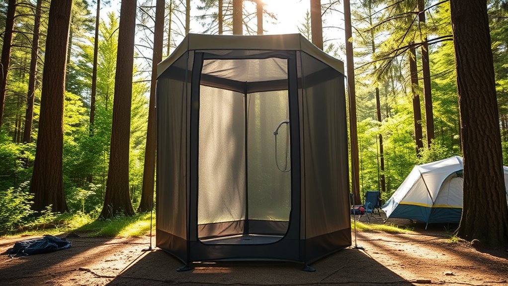 camp shower enclosure considerations