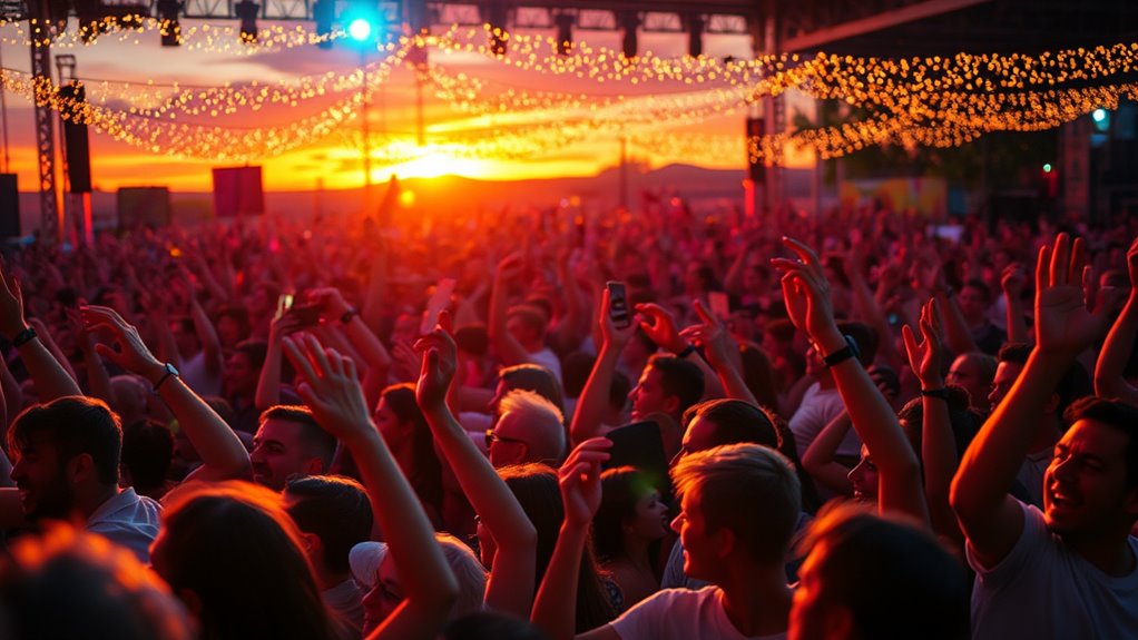 capture lively crowd energy