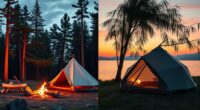 compare north and east campsites