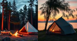 compare north and east campsites