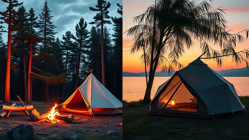 compare north and east campsites