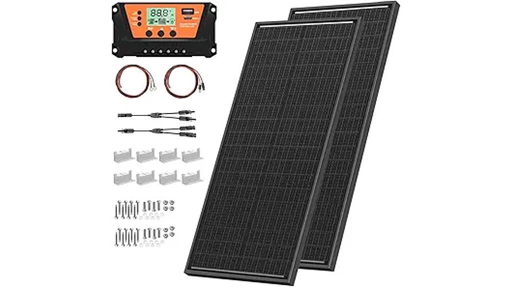 dual 100w solar panels