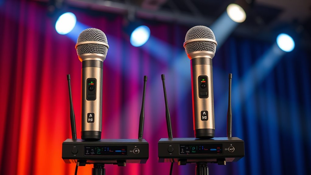 dual channel wireless microphone systems