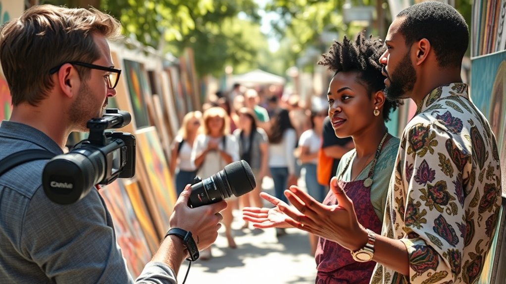 effective on site artist interviews