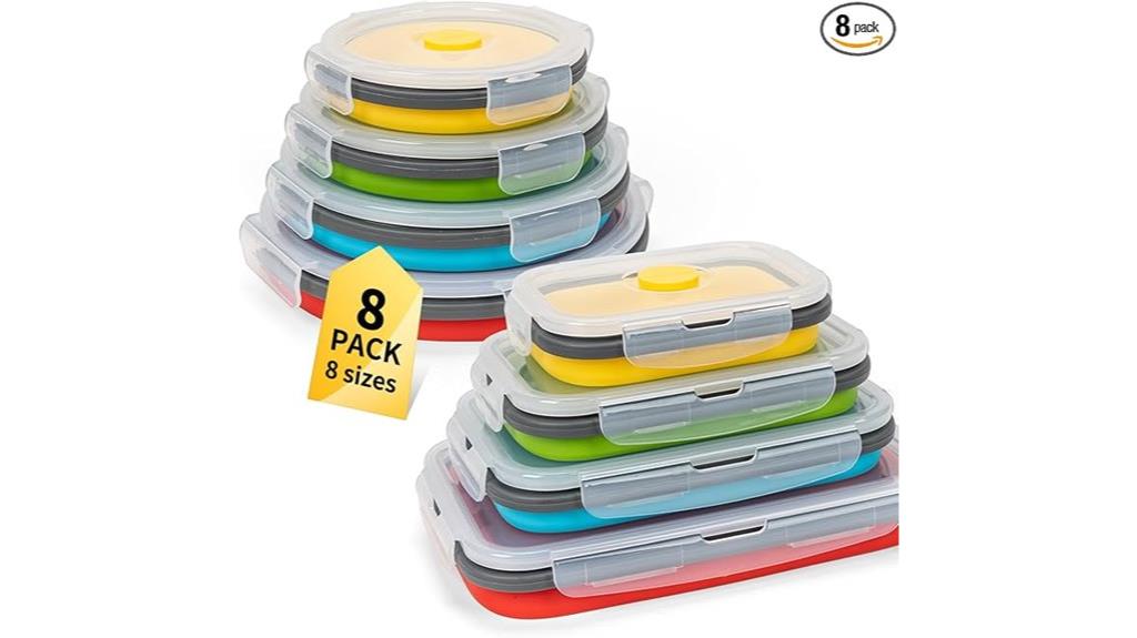 eight pack collapsible containers