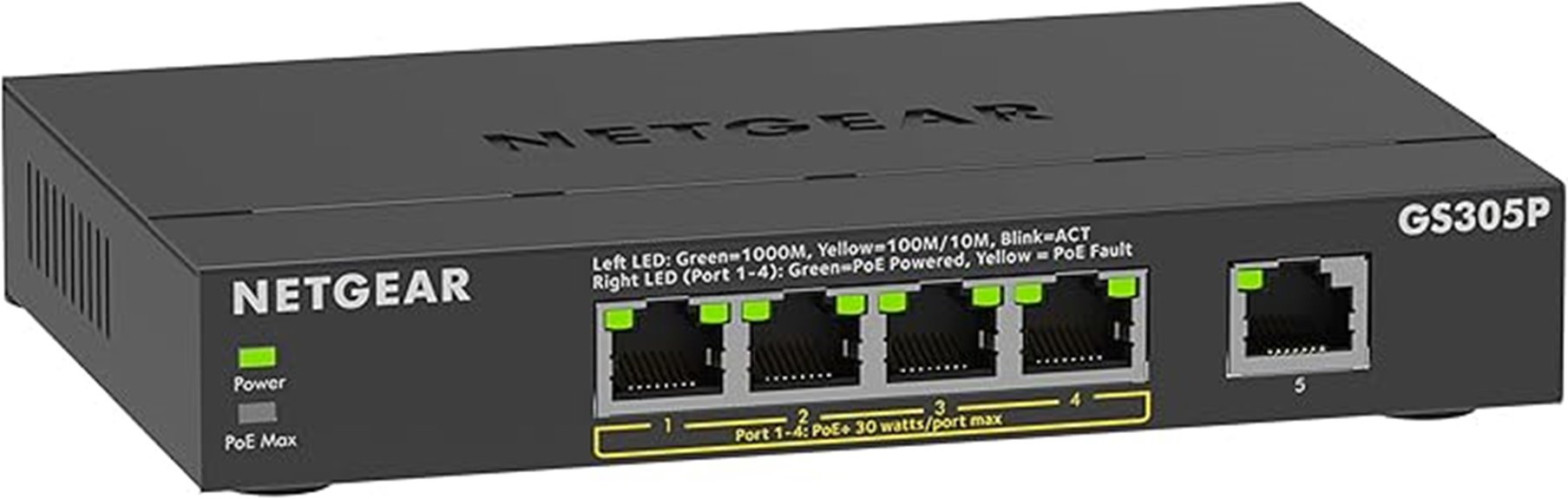five port power over ethernet