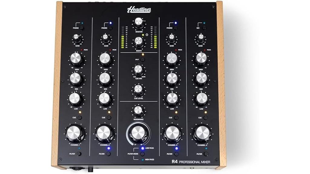 four channel rotary dj mixer
