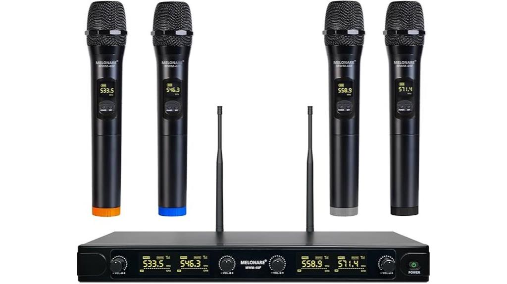 four microphones wireless system
