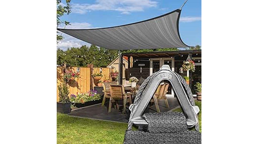 grey rectangle sun shade