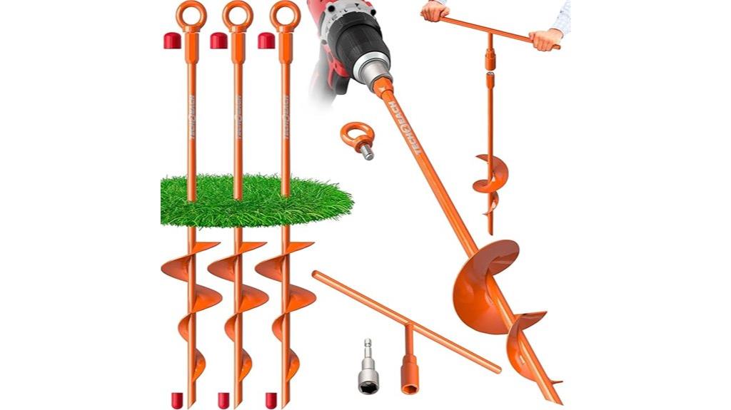 heavy duty orange ground anchors