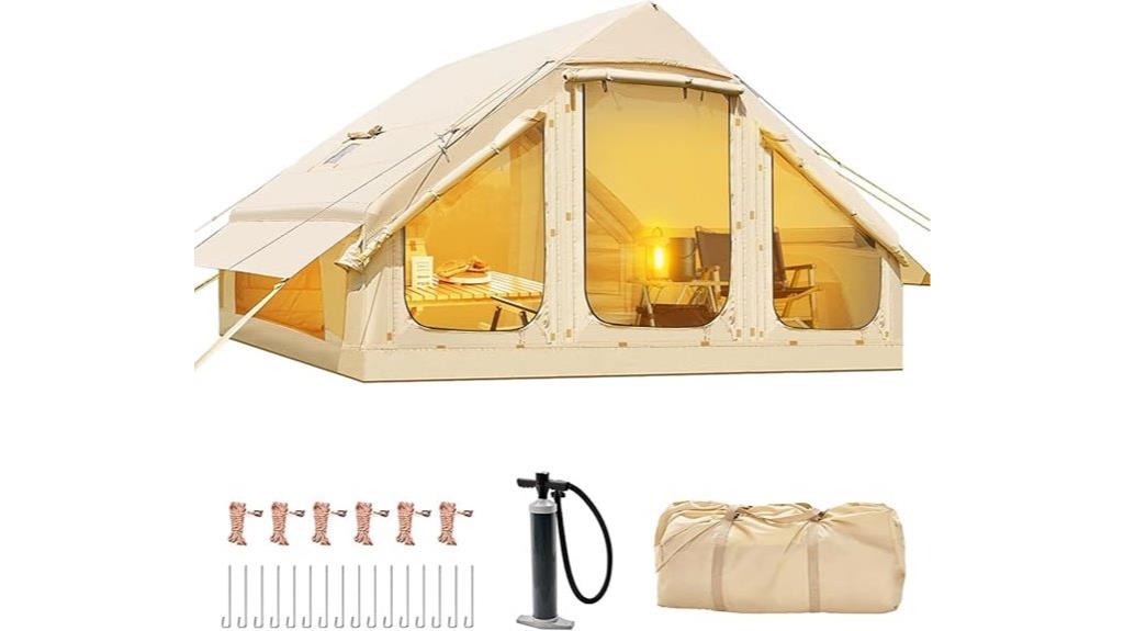 inflatable camping tent with pump