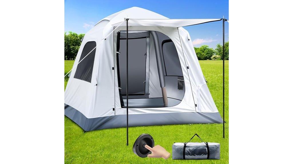 inflatable camping tent with pump