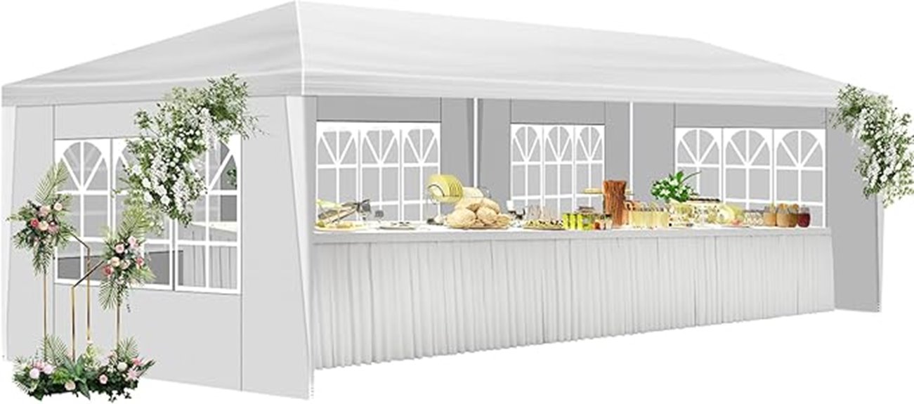 large white outdoor tent