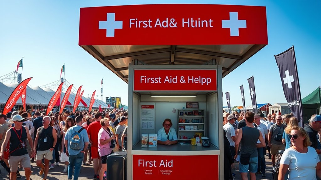 locate first aid stations