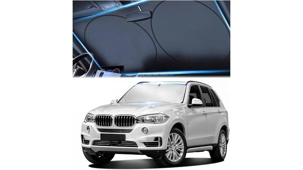 medium reflective windshield shade