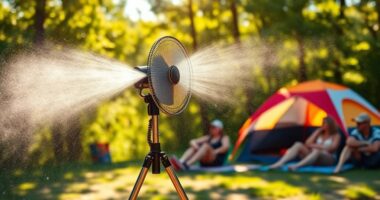 outdoor cooling misting fans