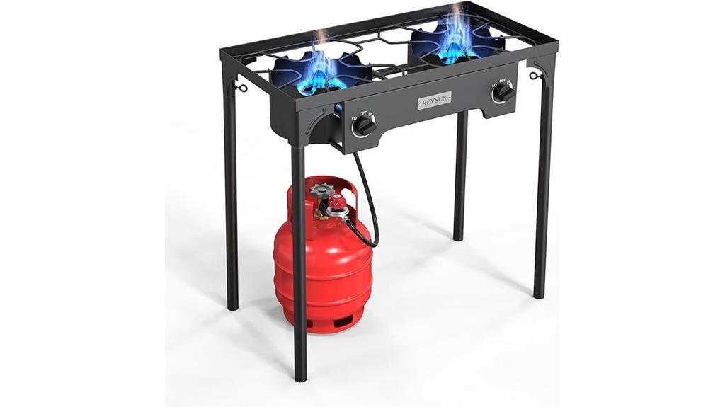 outdoor propane stove dual burners