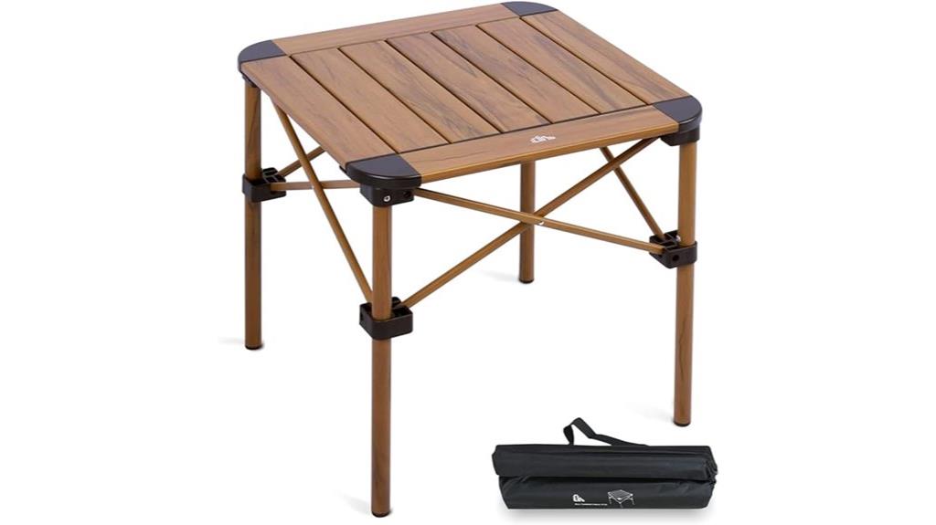 portable aluminum camping table