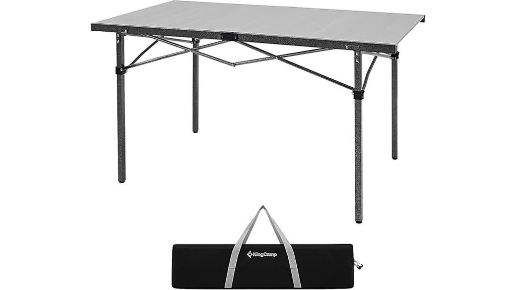 portable aluminum camping table