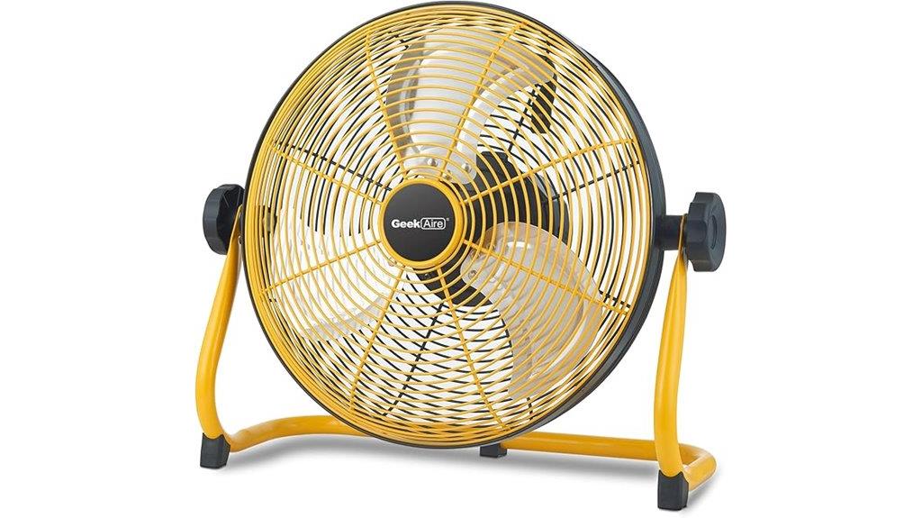 portable battery powered metal fan