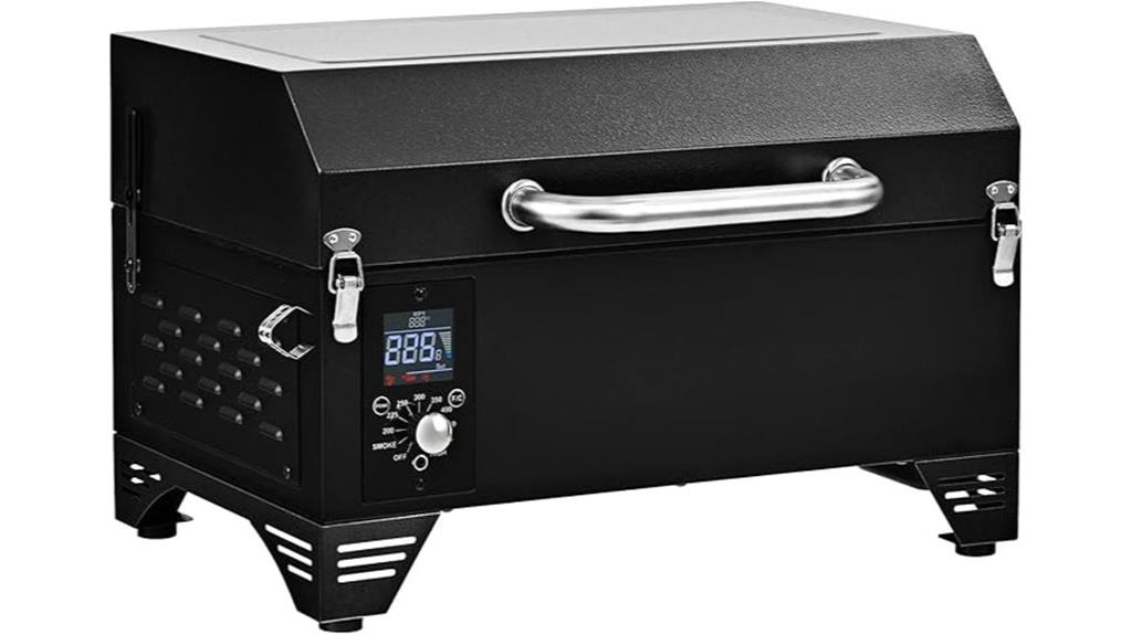 portable black pellet grill