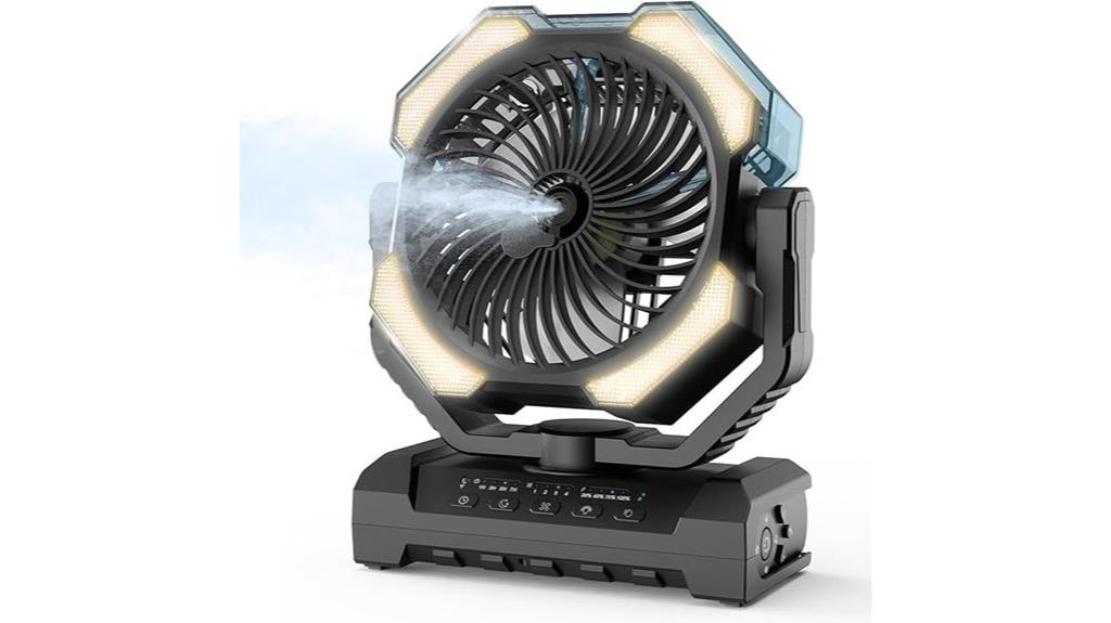 portable camping misting fan