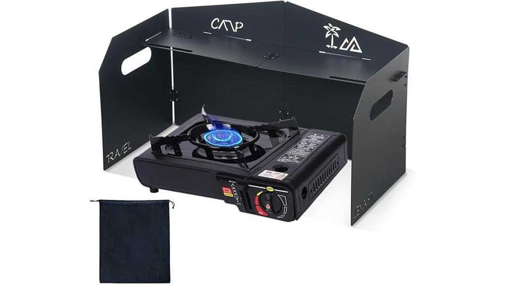 portable camping stove windshield