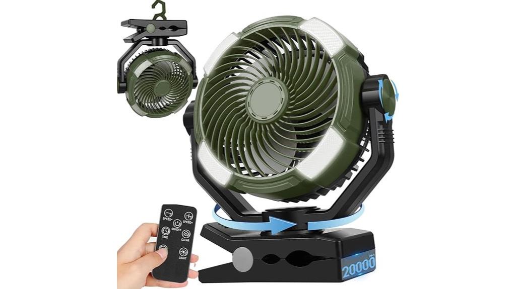 portable fan with led