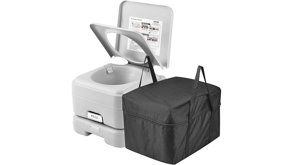 portable flushing spill proof toilet