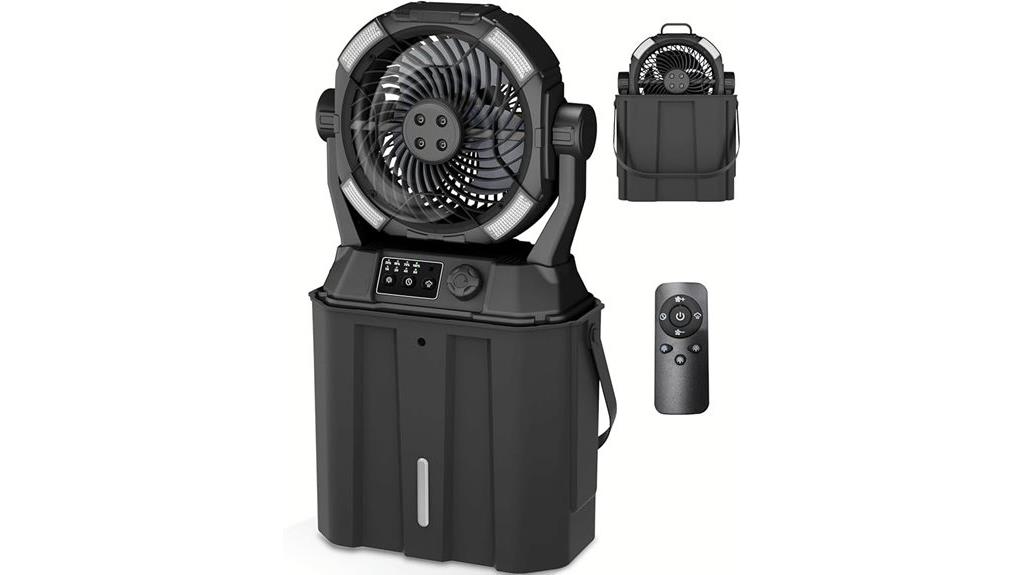 portable misting fan with battery
