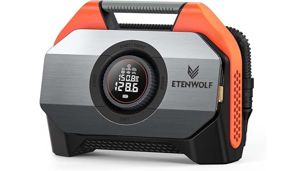 portable tire inflator device