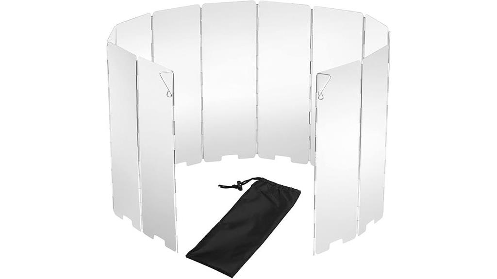 portable wind resistant stove screen