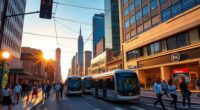 public transit and walking