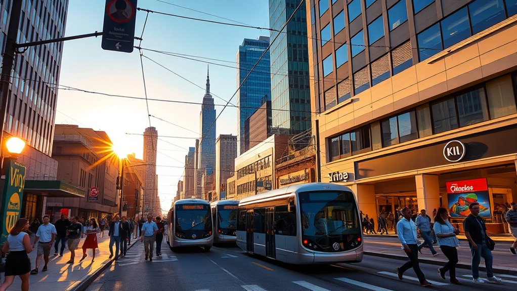 public transit and walking