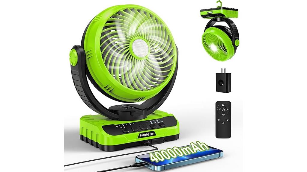 rechargeable camping fan with remote
